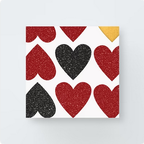 Speckled Hearts Print